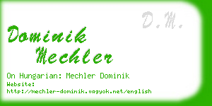 dominik mechler business card